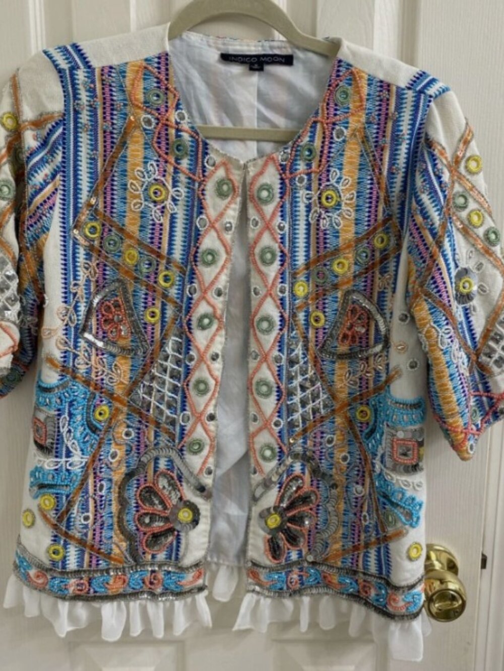 Beaded Jacket Indigo Moon Size Small